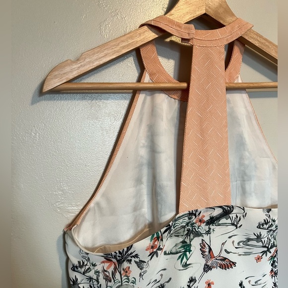 H&M Crane Garden Print Halter Blouse - Picture 10 of 13